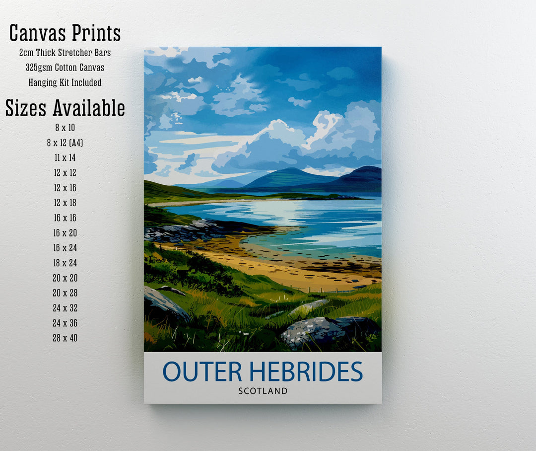 Outer Hebrides Scotland Travel Poster