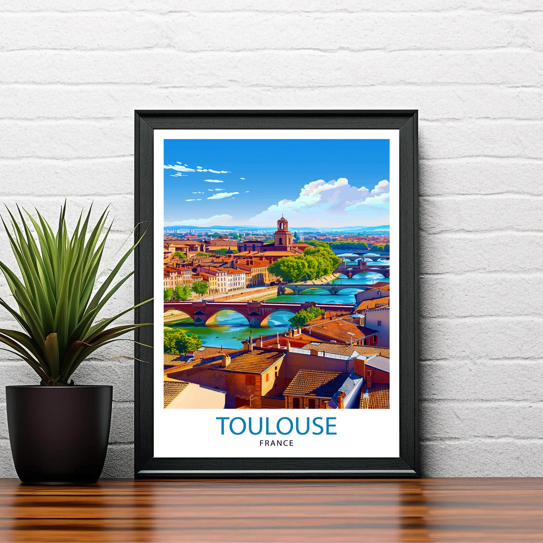 Toulouse France Travel Print Wall Decor Wall Art Toulouse Wall Hanging Home Décor Toulouse Gift Art Lovers French Art Lover Gift Print Art