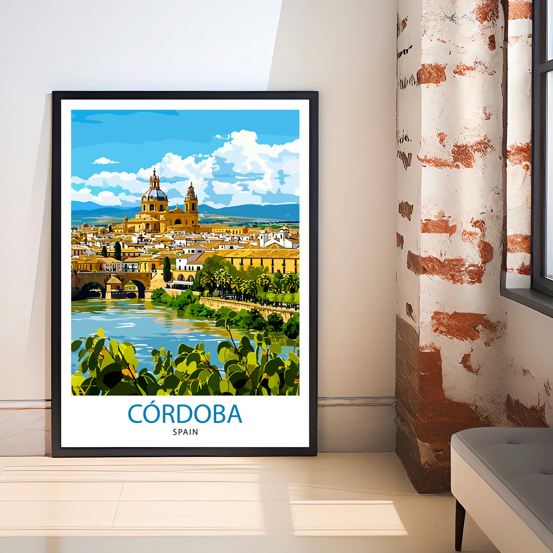 Cordoba Spain Print Cordoba Decor Cordoba Poster Cordoba Art Cordoba Wall Art Gift for History Lovers Cordoba Home Decor