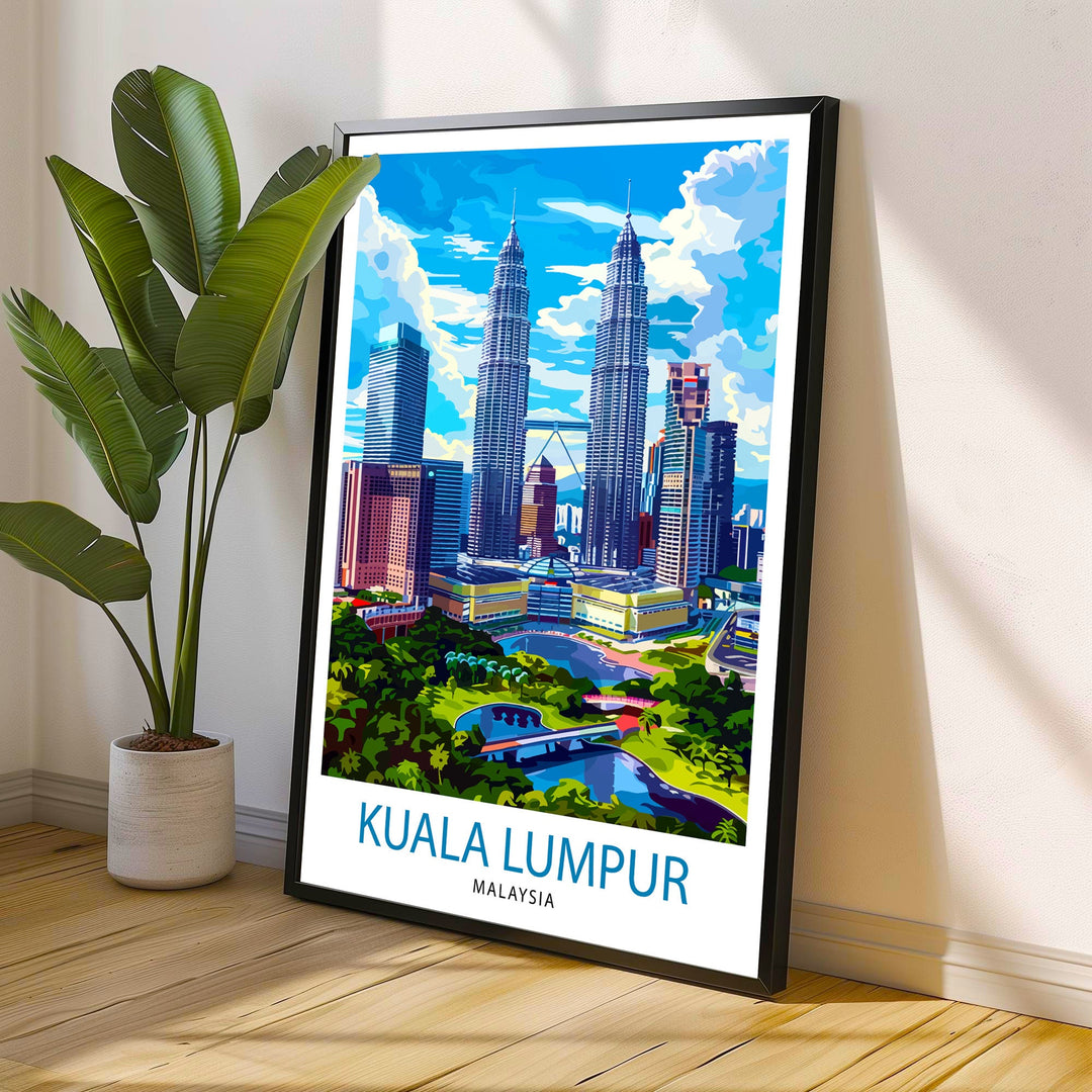 Kuala Lumpur Malaysia Travel Print Wall Decor Wall Art Kuala Lumpur Wall Hanging Home Décor Kuala Lumpur Gift Art Lovers Malaysia Art Lover