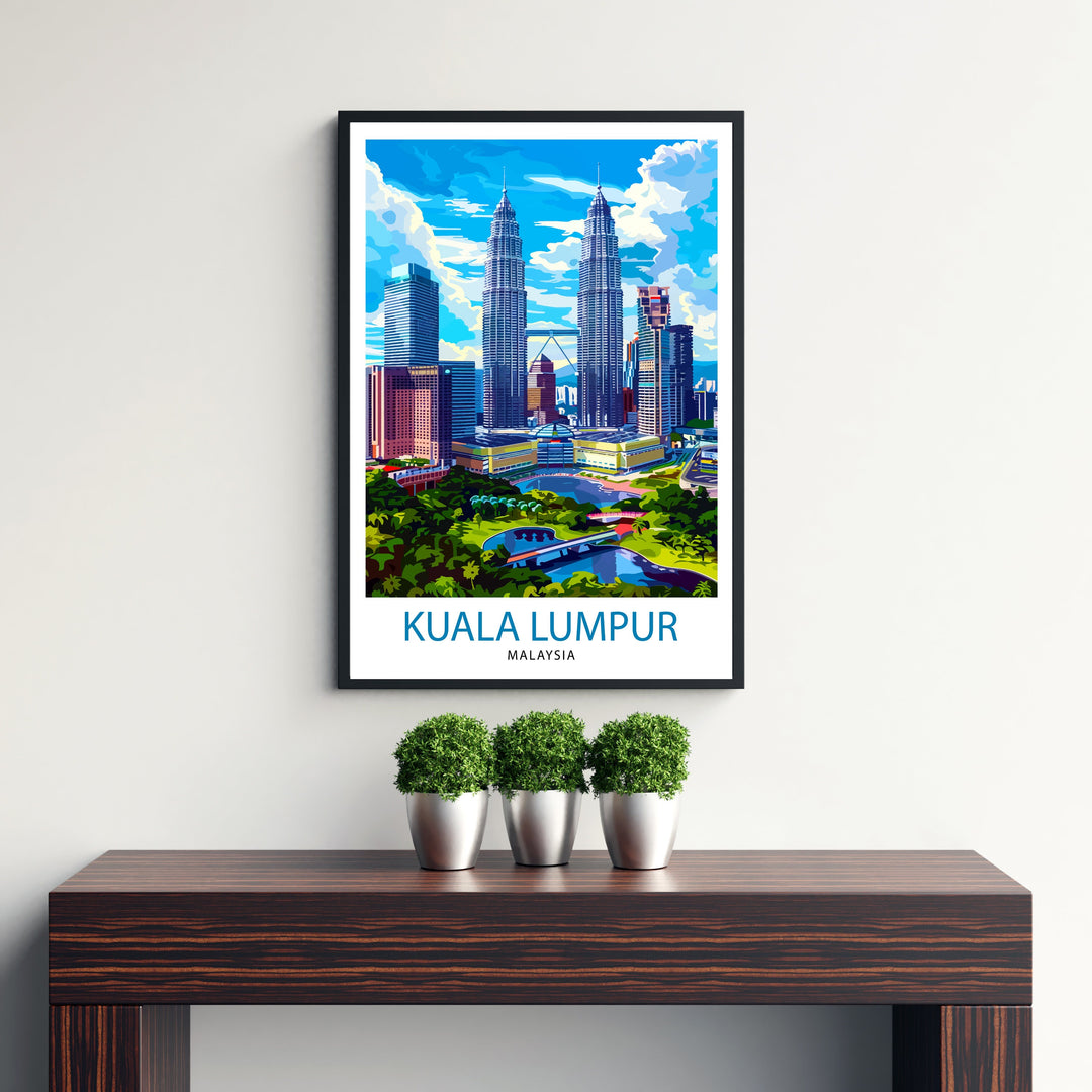 Kuala Lumpur Malaysia Travel Poster