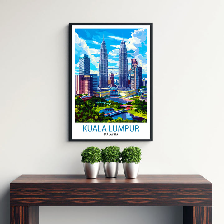 Kuala Lumpur Malaysia Travel Print Wall Decor Wall Art Kuala Lumpur Wall Hanging Home Décor Kuala Lumpur Gift Art Lovers Malaysia Art Lover