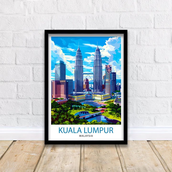 Kuala Lumpur Malaysia Travel Print Wall Decor Wall Art Kuala Lumpur Wall Hanging Home Décor Kuala Lumpur Gift Art Lovers Malaysia Art Lover