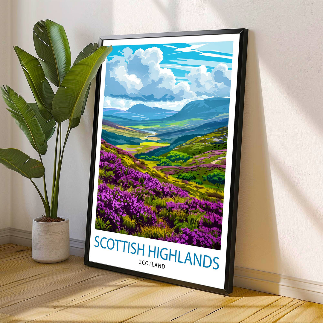 Scottish Highlands Travel Print Wall Decor Wall Art Scottish Highlands Wall Hanging Home Décor Scottish Highlands Gift Art Lovers Scotland