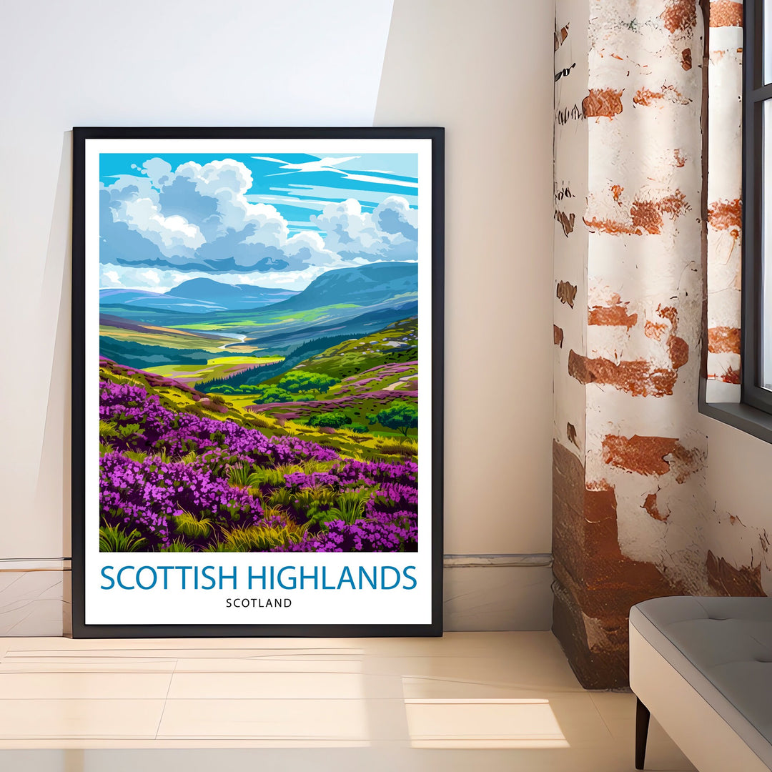 Scottish Highlands Travel Print Wall Decor Wall Art Scottish Highlands Wall Hanging Home Décor Scottish Highlands Gift Art Lovers Scotland