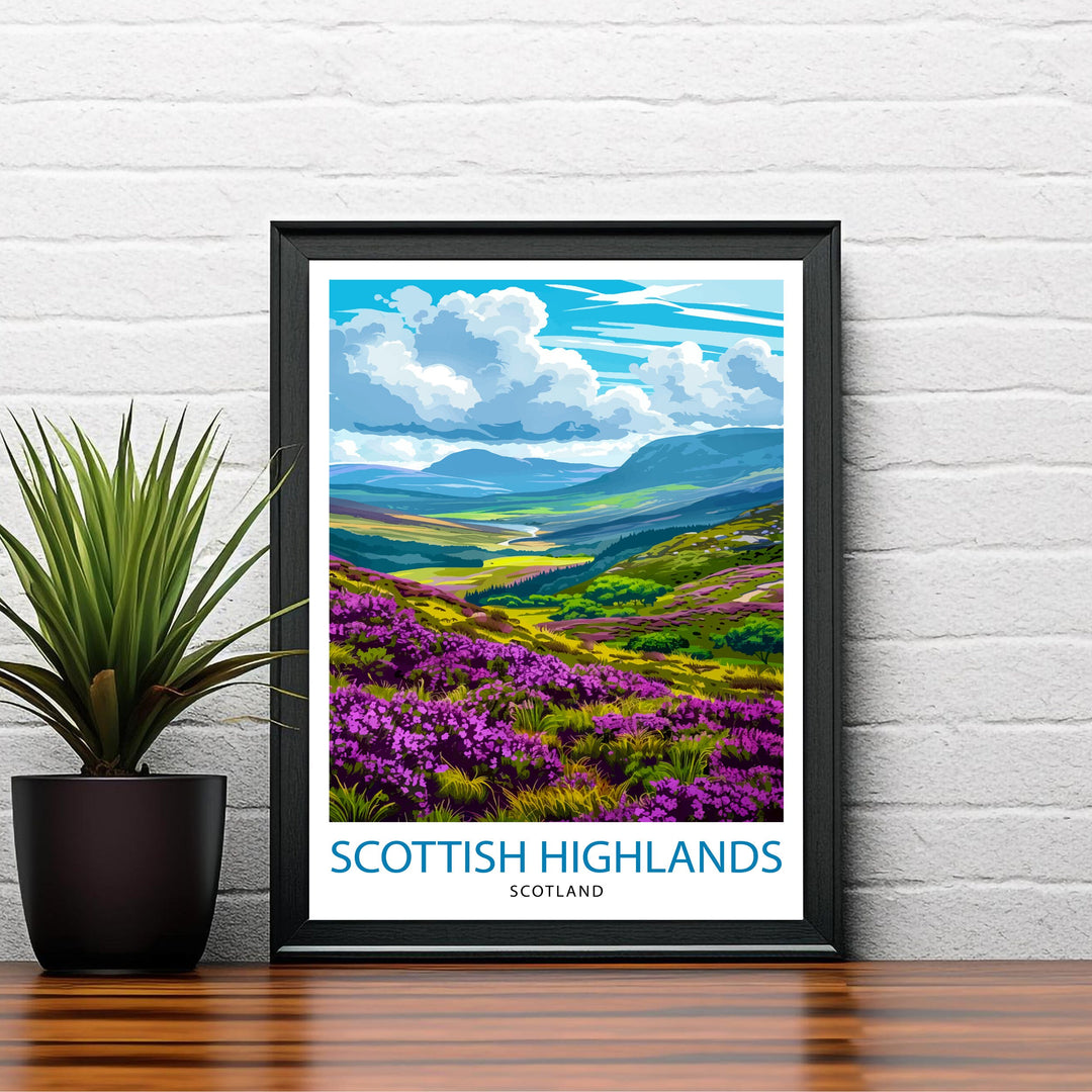 Scottish Highlands Travel Print Wall Decor Wall Art Scottish Highlands Wall Hanging Home Décor Scottish Highlands Gift Art Lovers Scotland