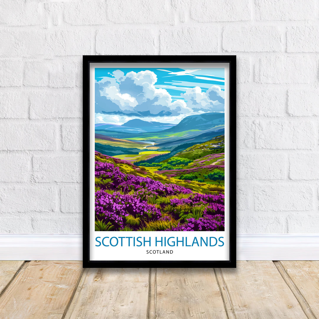 Scottish Highlands Travel Print Wall Decor Wall Art Scottish Highlands Wall Hanging Home Décor Scottish Highlands Gift Art Lovers Scotland