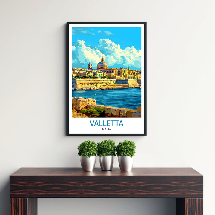 Valletta Malta Travel Poster