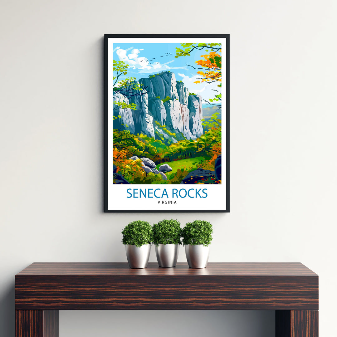 Seneca Rocks West Virginia Travel Print Wall Decor Wall Art Seneca Rocks Wall Hanging Home Décor Seneca Rocks Gift Art Lovers West Virginia