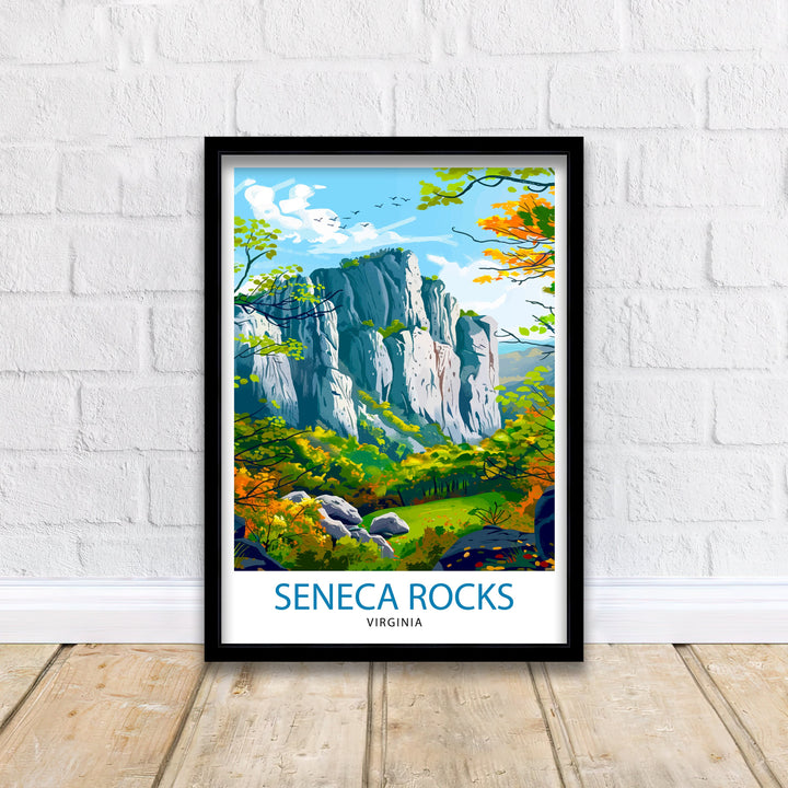 Seneca Rocks West Virginia Travel Print Wall Decor Wall Art Seneca Rocks Wall Hanging Home Décor Seneca Rocks Gift Art Lovers West Virginia