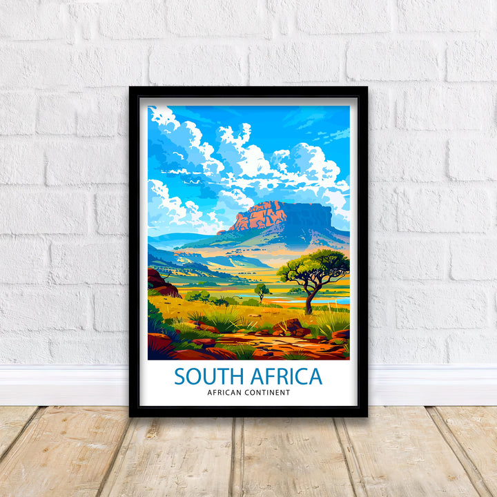 South Africa Travel Print Wall Decor Wall Art South Africa Wall Hanging Home Décor South Africa Gift Art Lovers South Africa Art Lover