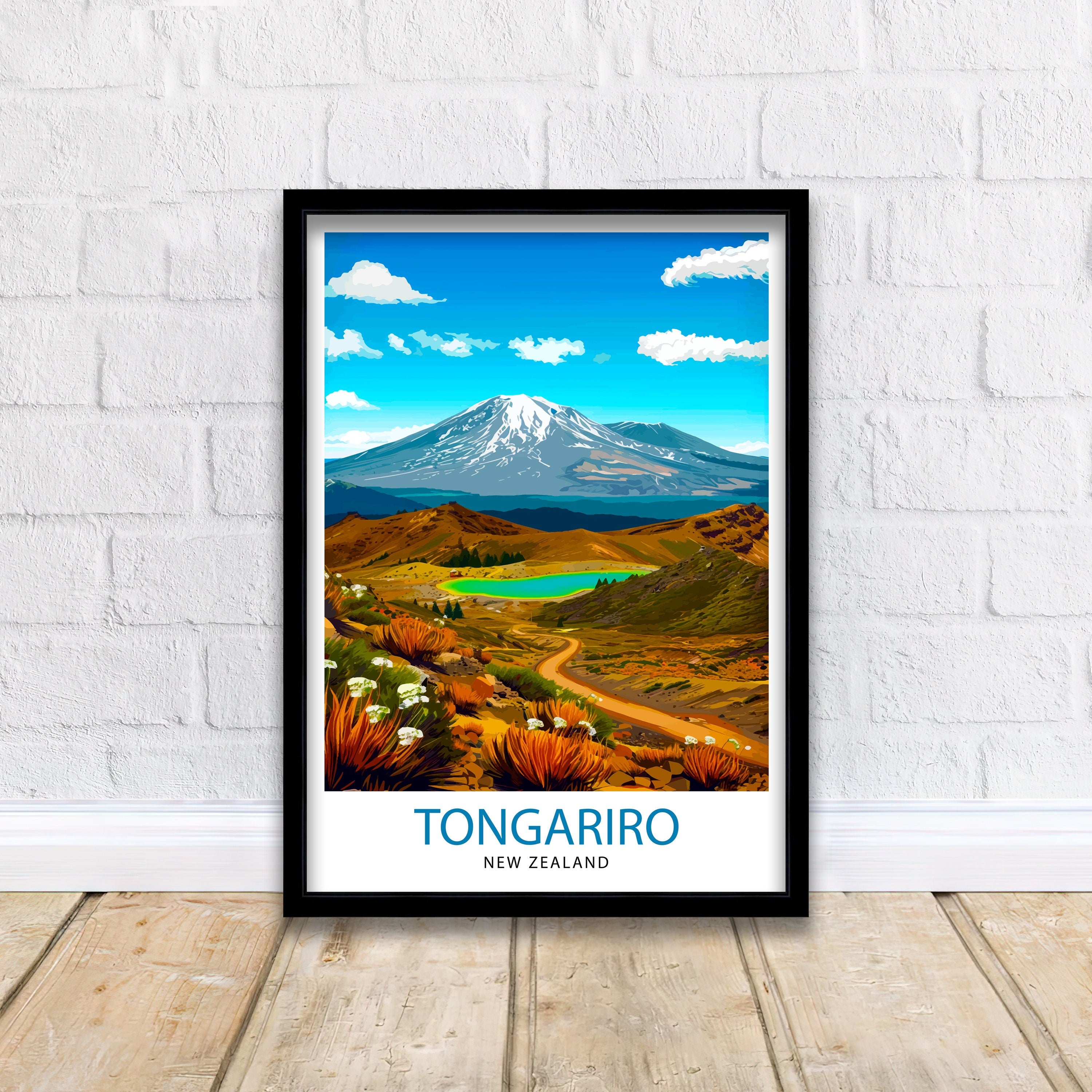 Tongariro National Park New Zealand Travel Print Wall Decor Wall Art Tongariro National Park Wall Hanging Home Décor Tongariro National