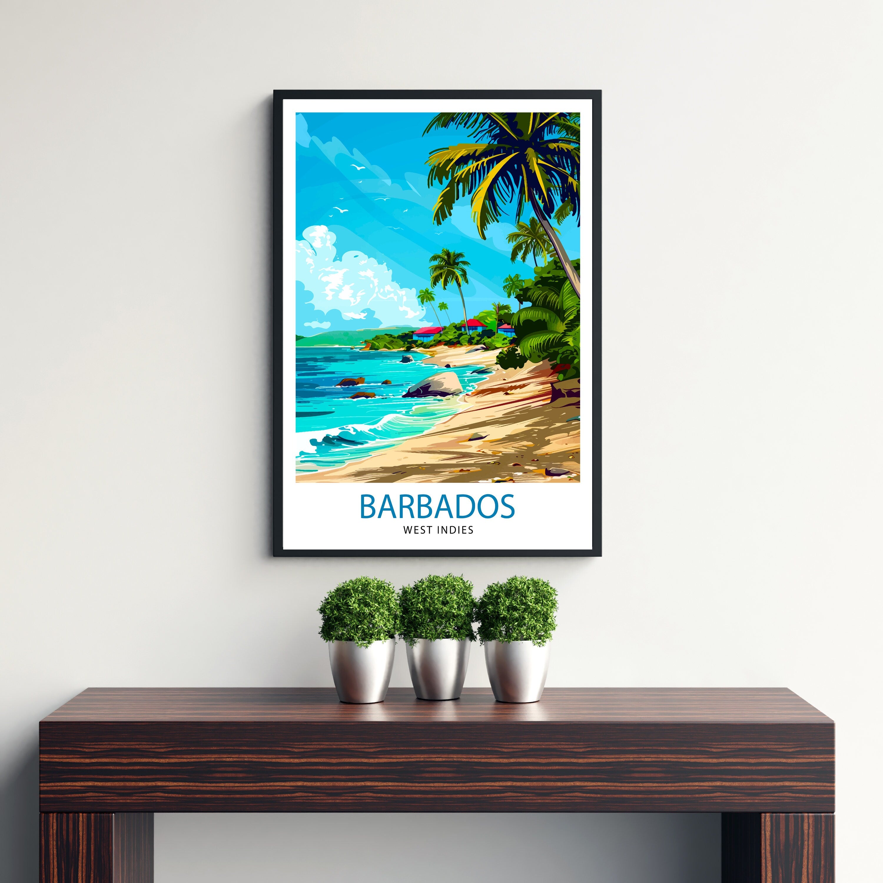 Barbados Travel Print Wall Decor Wall Art Barbados Wall Hanging Home Décor Barbados Gift Art Lovers Caribbean Art Lover Gift Print Art