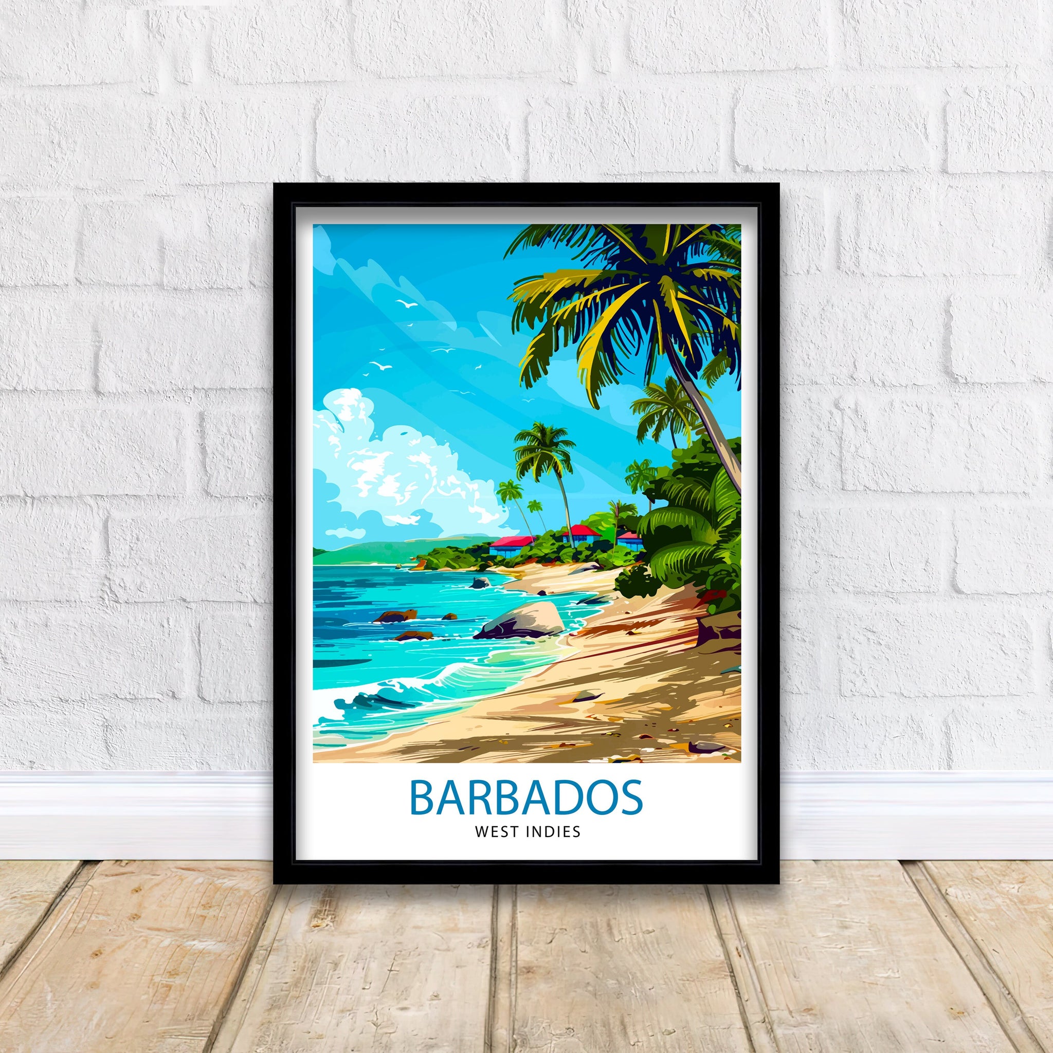 Barbados Travel Print Wall Decor Wall Art Barbados Wall Hanging Home Décor Barbados Gift Art Lovers Caribbean Art Lover Gift Print Art