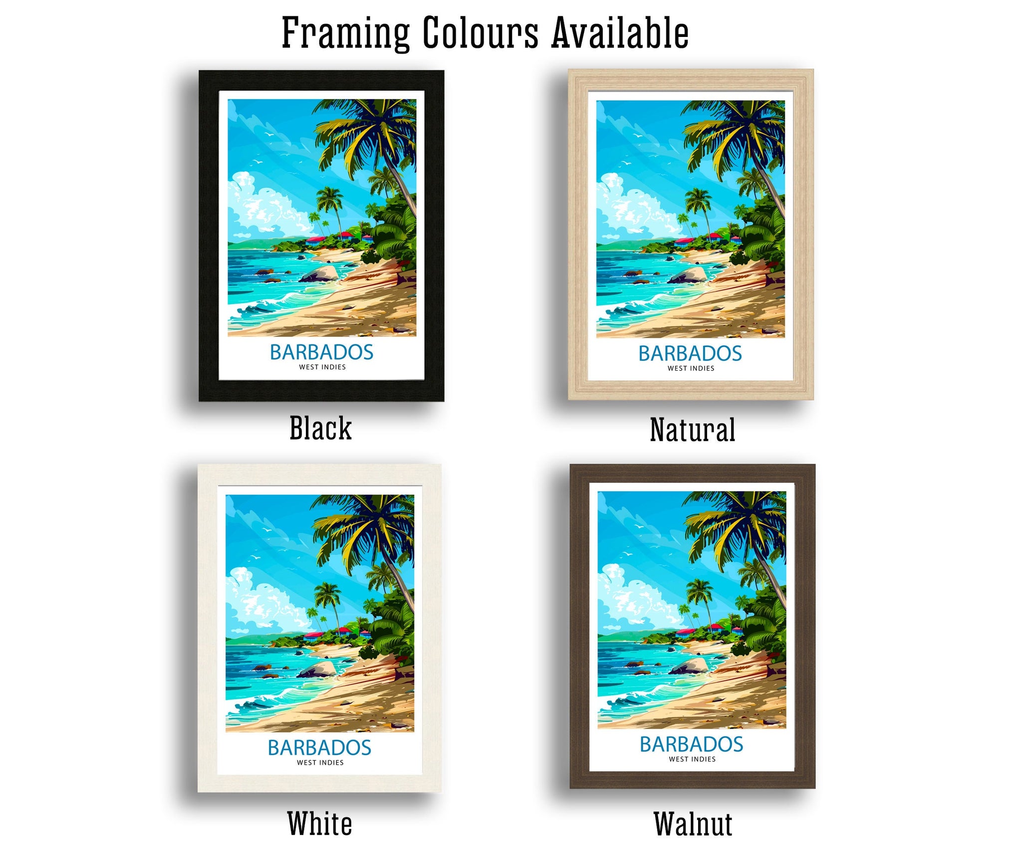 Barbados Travel Print Wall Decor Wall Art Barbados Wall Hanging Home Décor Barbados Gift Art Lovers Caribbean Art Lover Gift Print Art