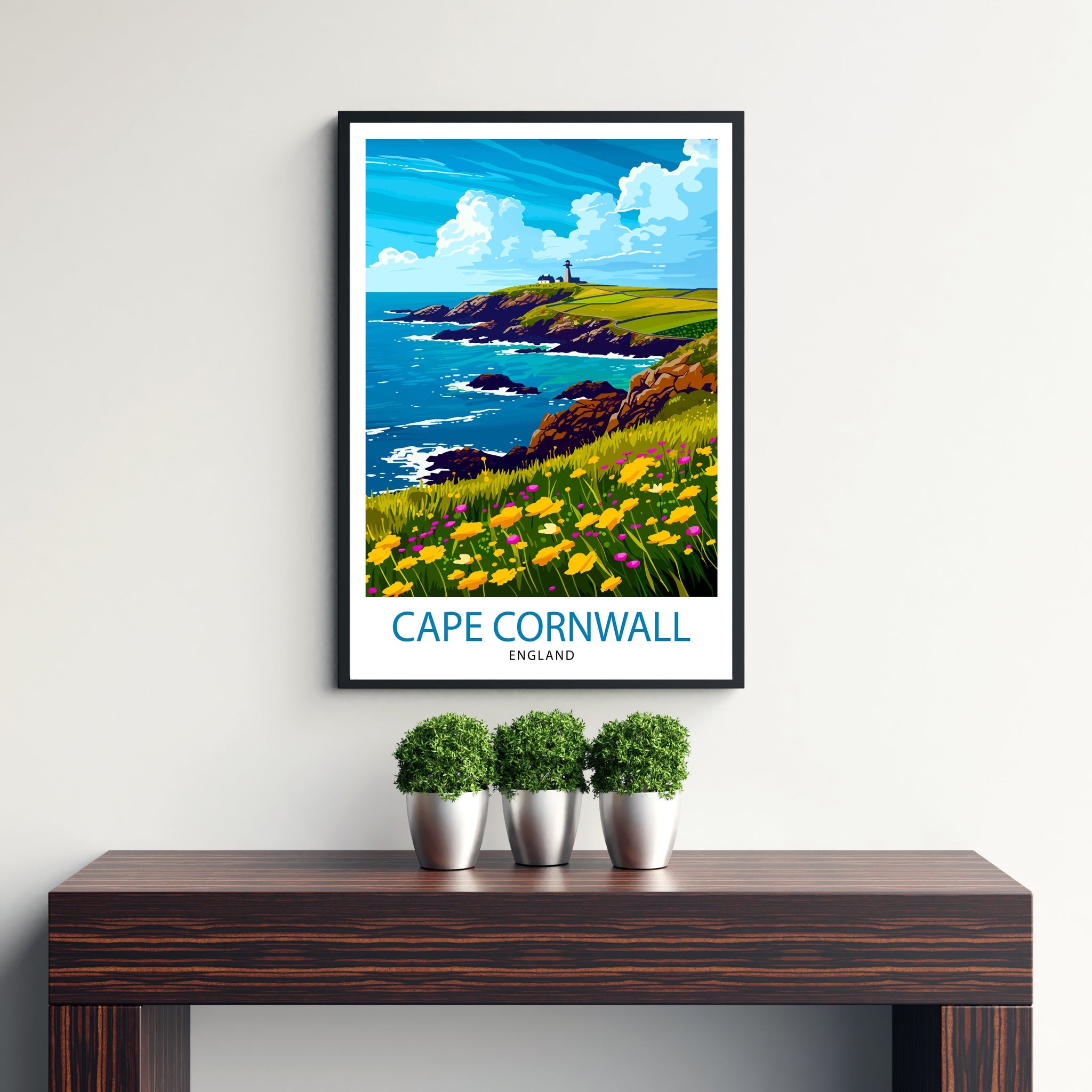 Cape Cornwall England Travel Poster