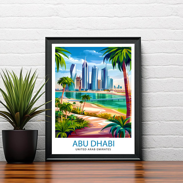 Abu Dhabi UAE Travel Print Wall Decor Wall Art Abu Dhabi Wall Hanging Home Décor Abu Dhabi Gift Art Lovers UAE Art Lover Gift Print Art