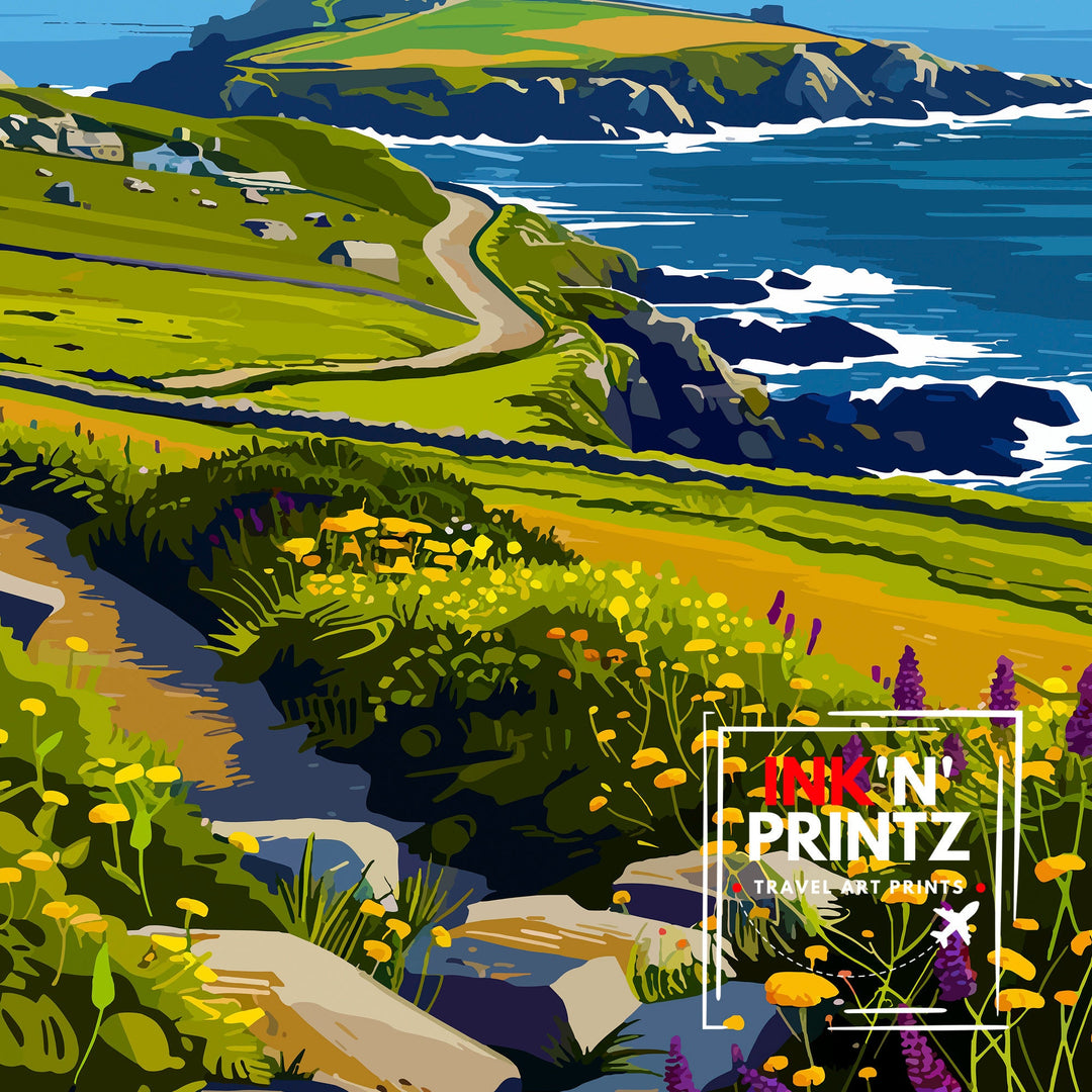 Cape Cornwall England Travel Poster