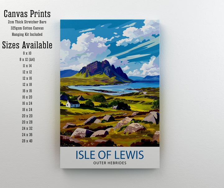 Isle of Lewis Travel Print Lewis Wall Decor Lewis Home Living Decor Lewis Illustration Travel Poster Gift for Isle of Lewis Lewis Home Decor