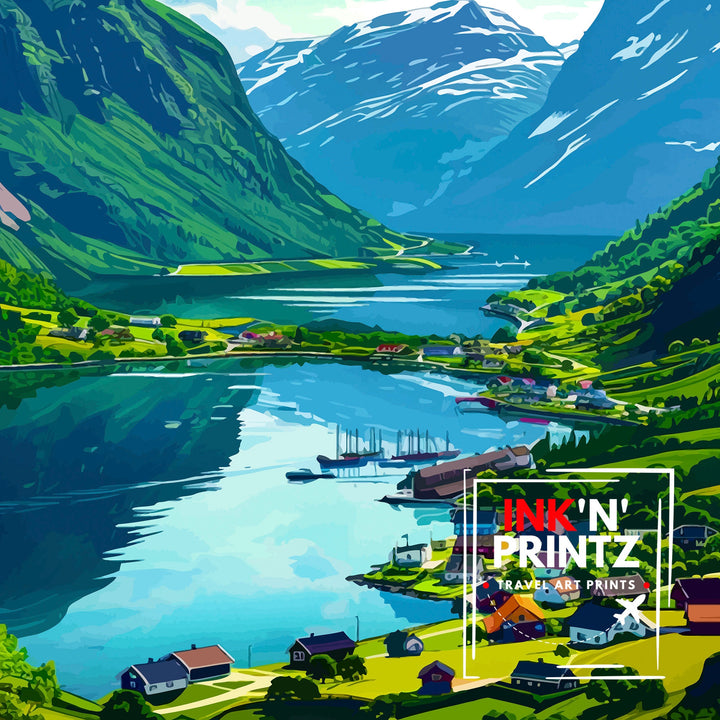 Olden Norway Travel Poster