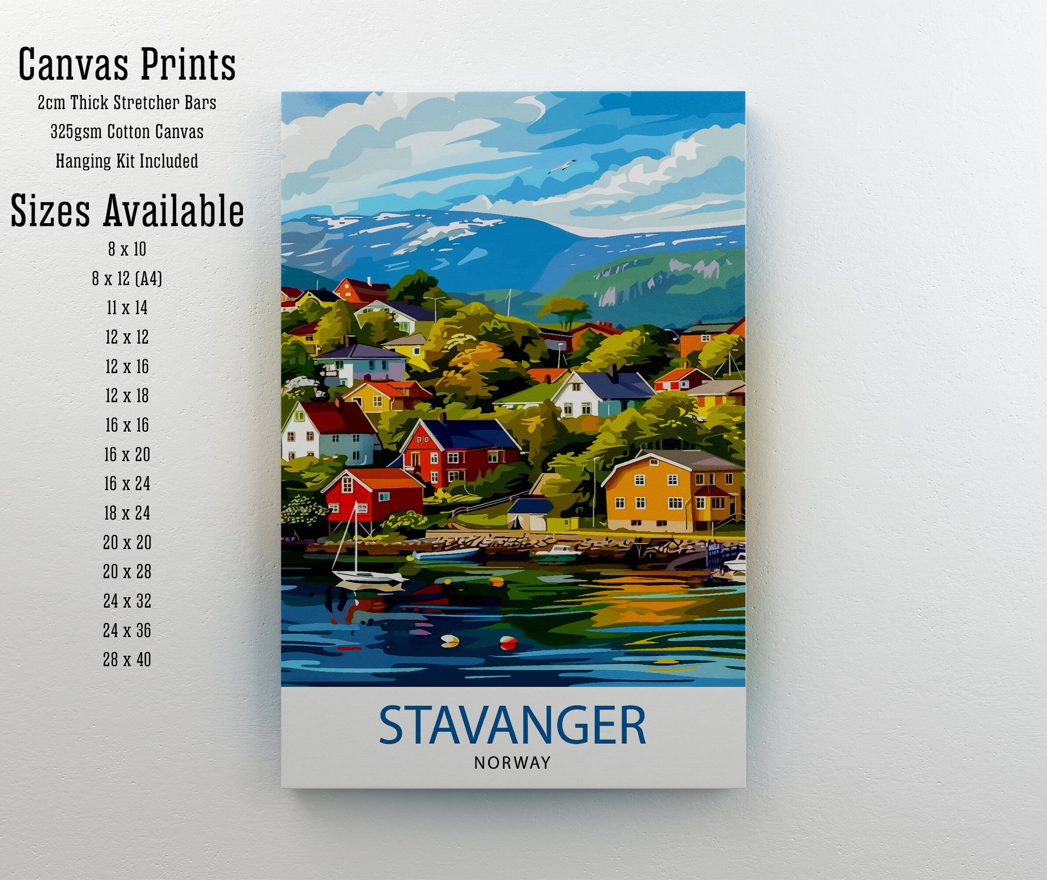Stavanger Norway Travel Print Wall Decor Wall Art Stavanger Wall Hanging Home Décor Stavanger Gift Art Lovers Norway Art Lover Gift Print