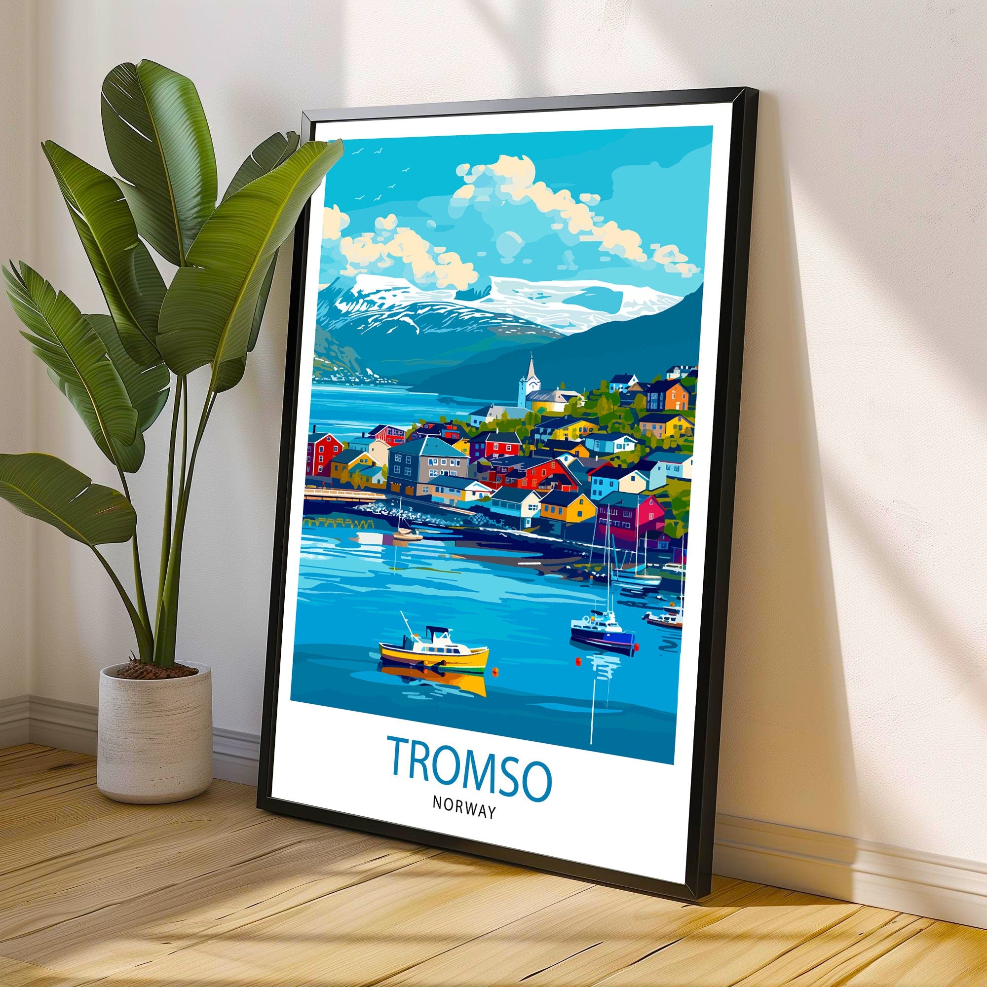 Tromso Norway Travel Print Wall Decor Wall Art Tromso Wall Hanging Home Décor Tromso Gift Art Lovers Norway Art Lover Gift Print Art