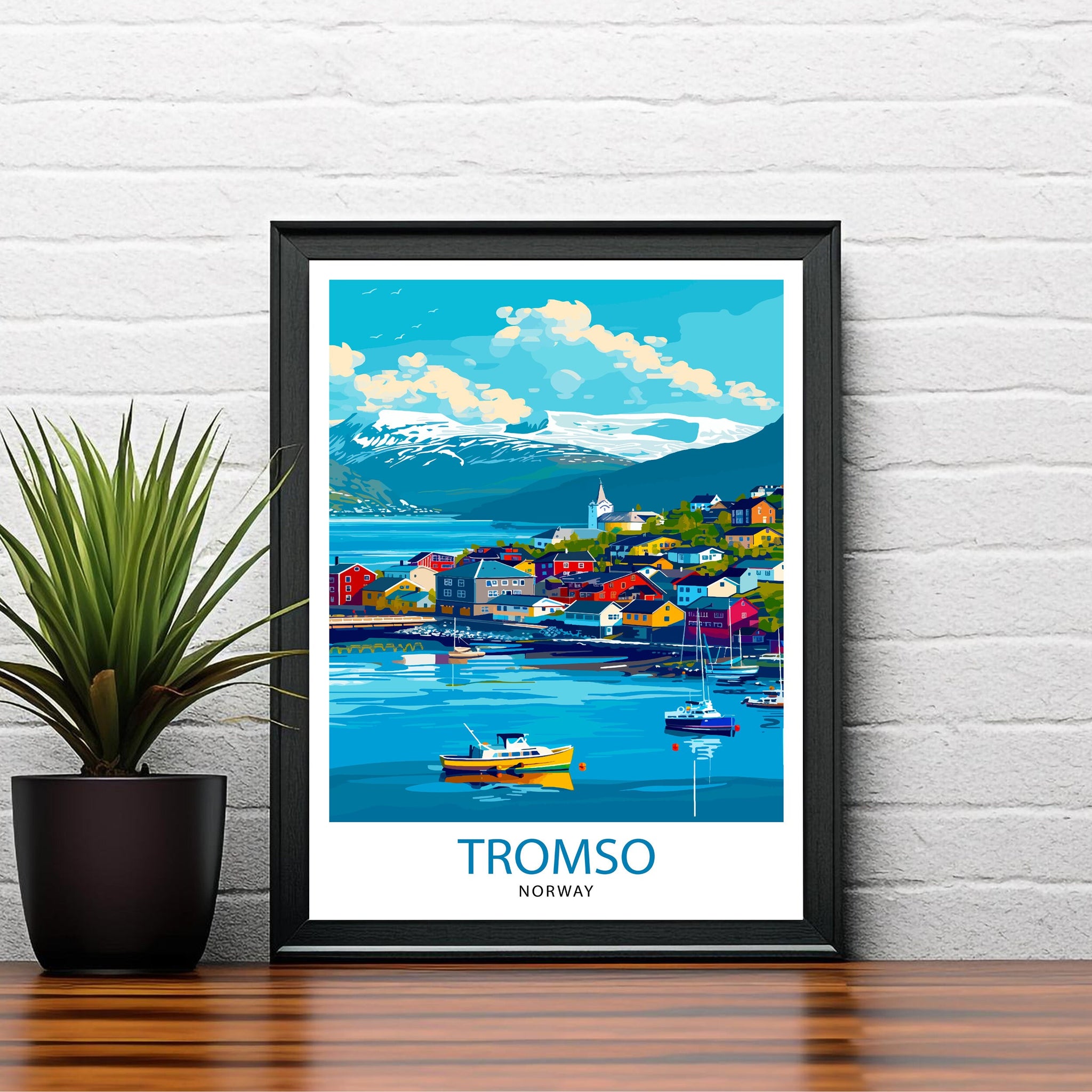 Tromso Norway Travel Print Wall Decor Wall Art Tromso Wall Hanging Home Décor Tromso Gift Art Lovers Norway Art Lover Gift Print Art