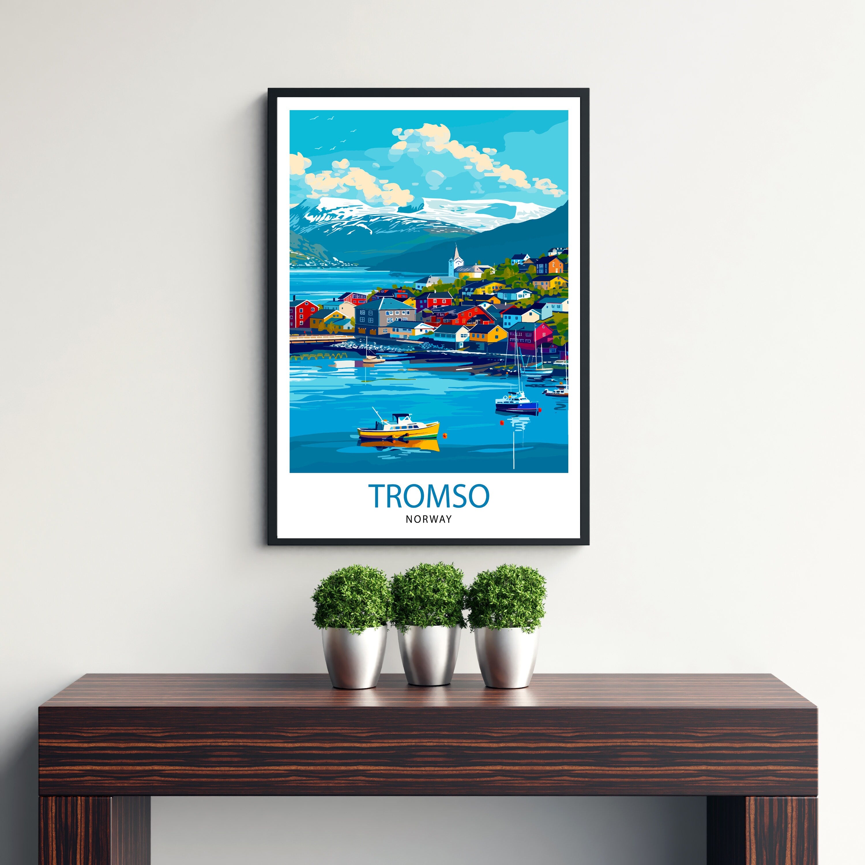 Tromso Norway Travel Print Wall Decor Wall Art Tromso Wall Hanging Home Décor Tromso Gift Art Lovers Norway Art Lover Gift Print Art