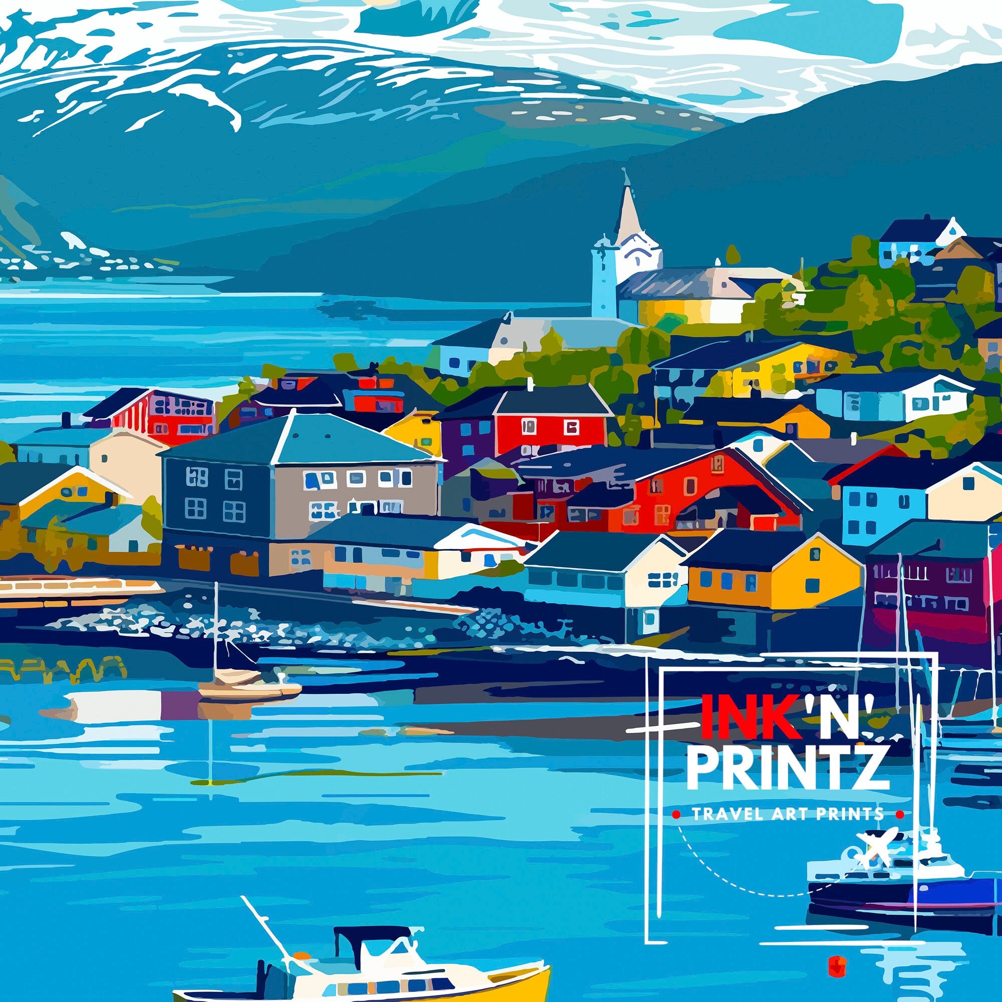 Tromso Norway Travel Print Wall Decor Wall Art Tromso Wall Hanging Home Décor Tromso Gift Art Lovers Norway Art Lover Gift Print Art