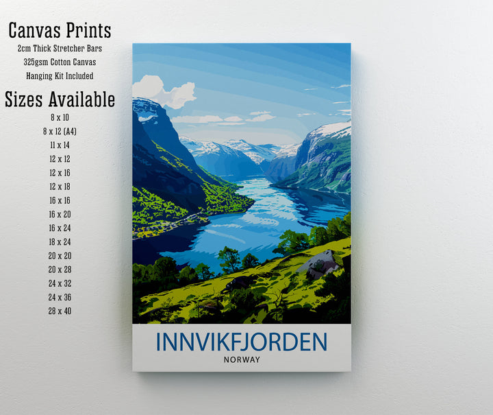 Innvikfjorden Norway Travel Print Wall Decor Wall Art Innvikfjorden Wall Hanging Home Décor Innvikfjorden Gift Art Lovers Norway Art