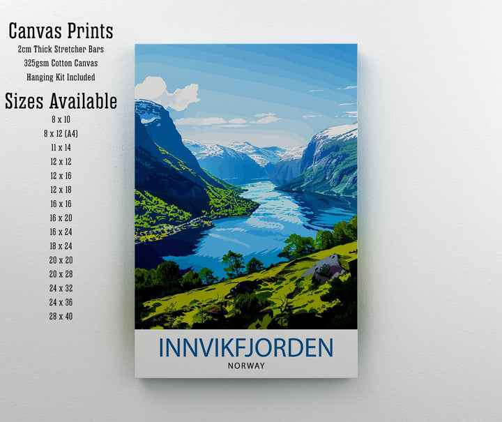 Innvikfjorden Norway Travel Poster