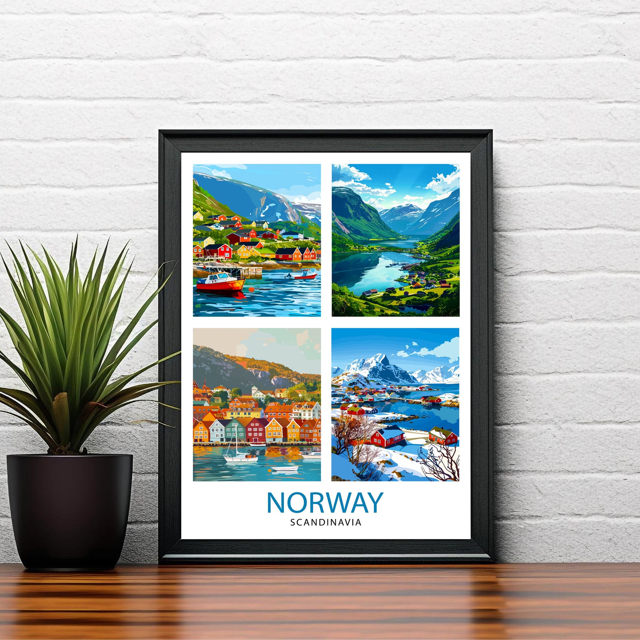 Norway Travel Print Wall Decor Wall Art Norway Wall Hanging Home Décor Norway Gift Art Lovers Norway Art Lover Gift Print Art