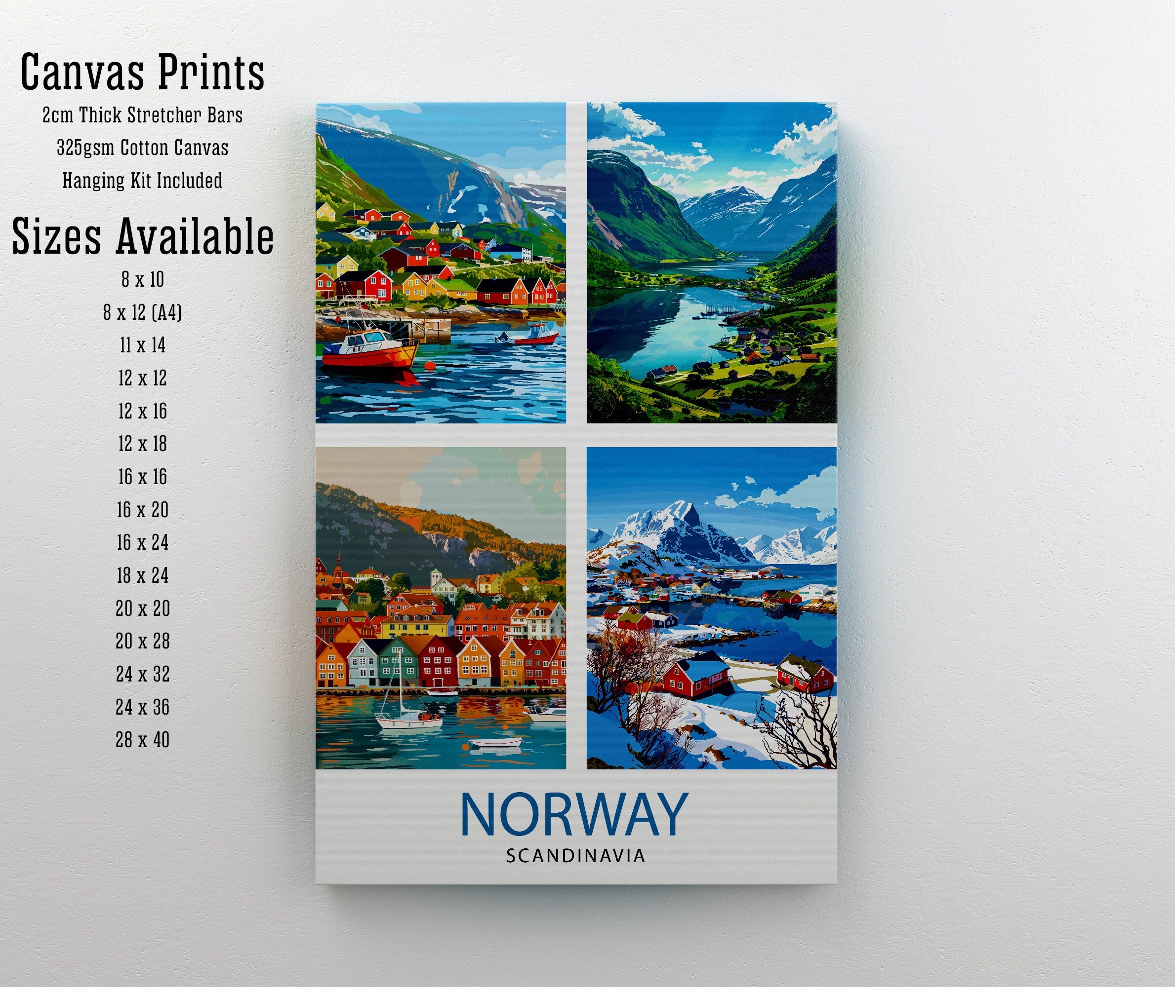 Norway Travel Print Wall Decor Wall Art Norway Wall Hanging Home Décor Norway Gift Art Lovers Norway Art Lover Gift Print Art