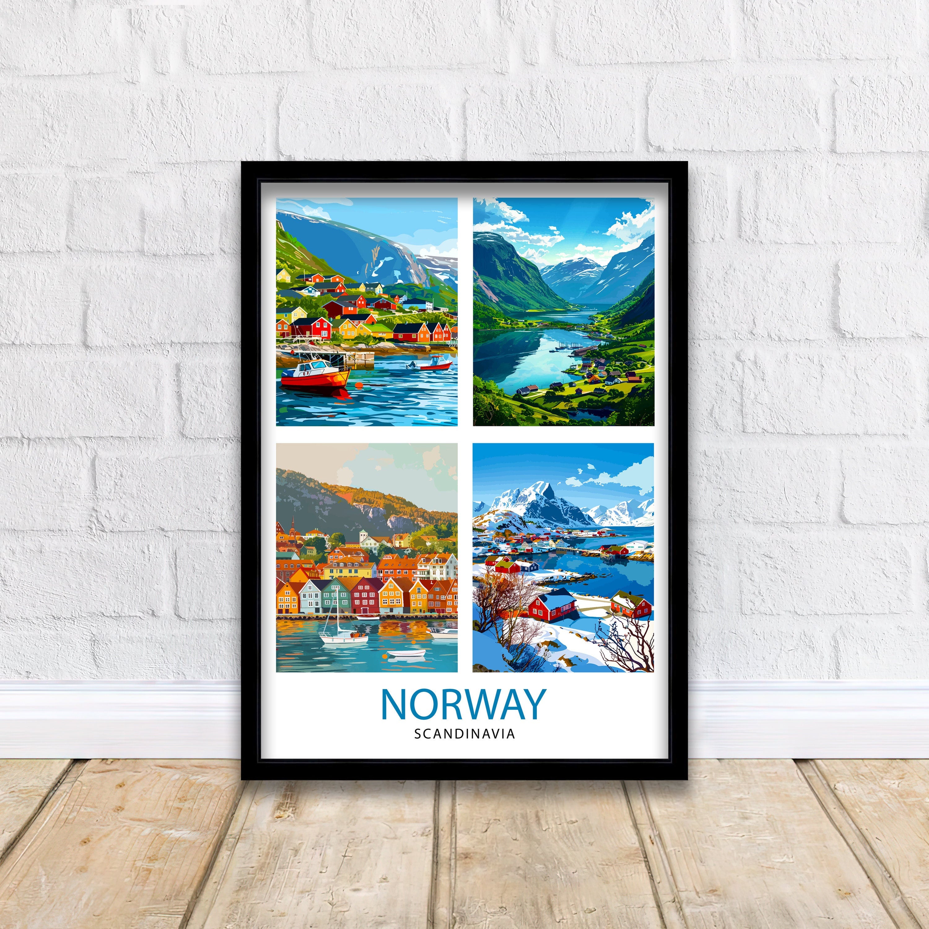 Norway Travel Print Wall Decor Wall Art Norway Wall Hanging Home Décor Norway Gift Art Lovers Norway Art Lover Gift Print Art