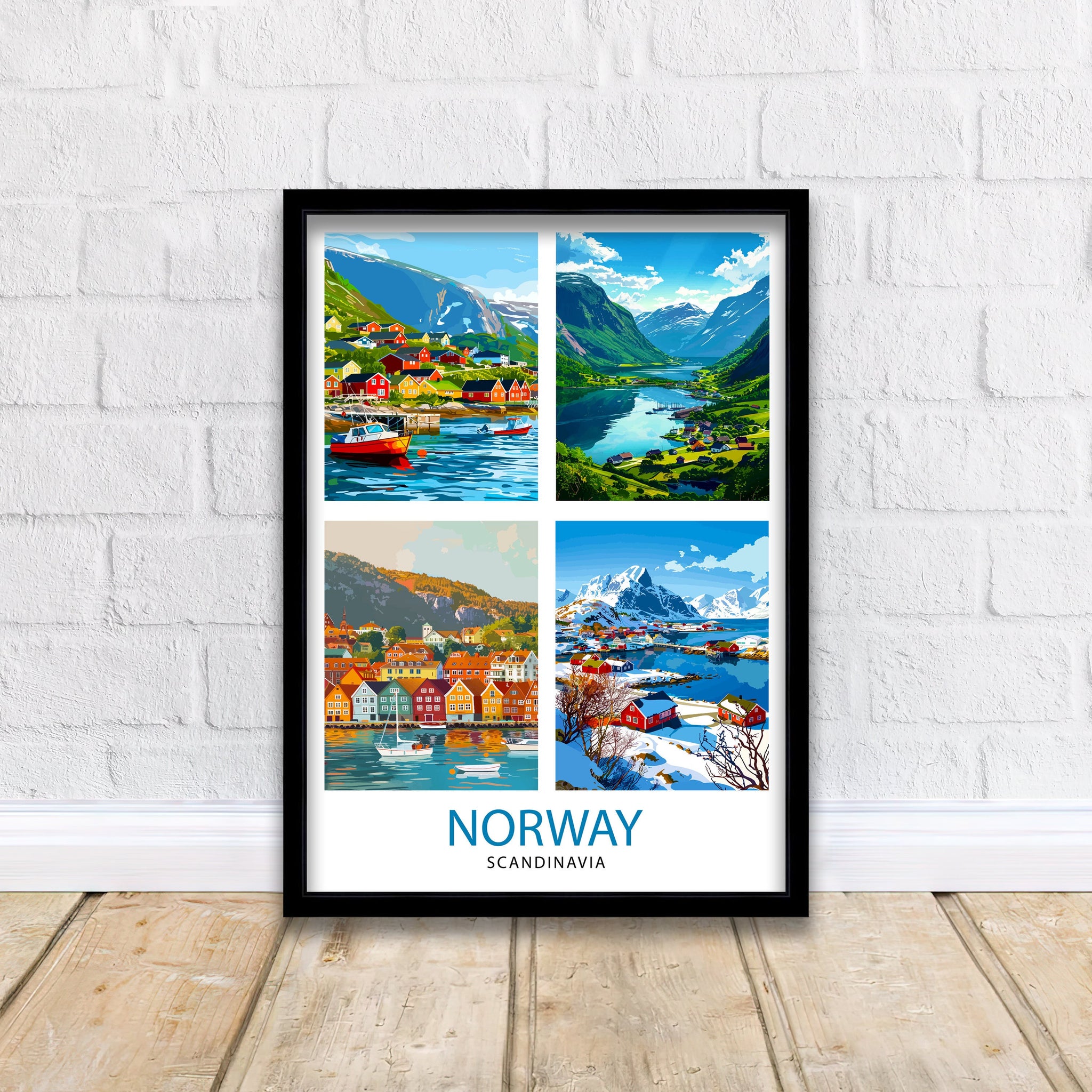 Norway Travel Print Wall Decor Wall Art Norway Wall Hanging Home Décor Norway Gift Art Lovers Norway Art Lover Gift Print Art