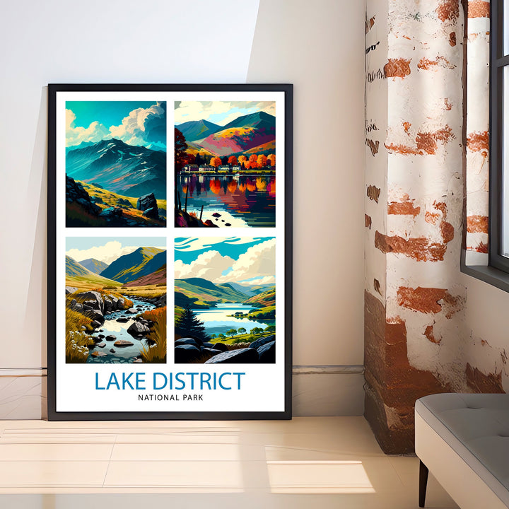 Lake District UK Travel Poster