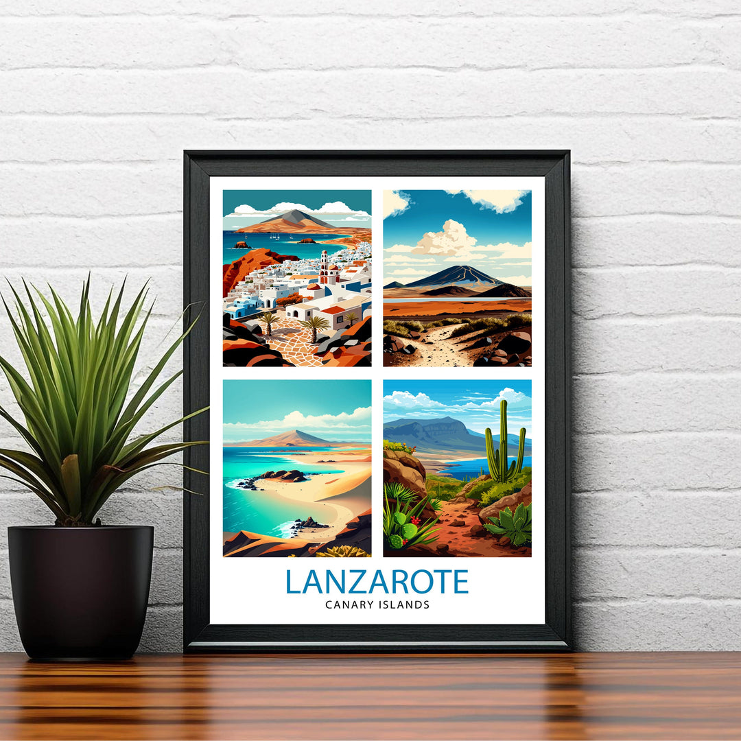 Lanzarote Spain Travel Print Wall Decor Wall Art Lanzarote Wall Hanging Home Décor Lanzarote Gift Art Lovers Spain Art Lover Gift Print Art