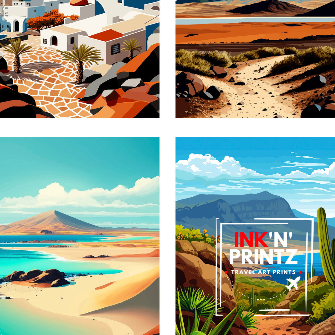 Lanzarote Spain Travel Print Wall Decor Wall Art Lanzarote Wall Hanging Home Décor Lanzarote Gift Art Lovers Spain Art Lover Gift Print Art