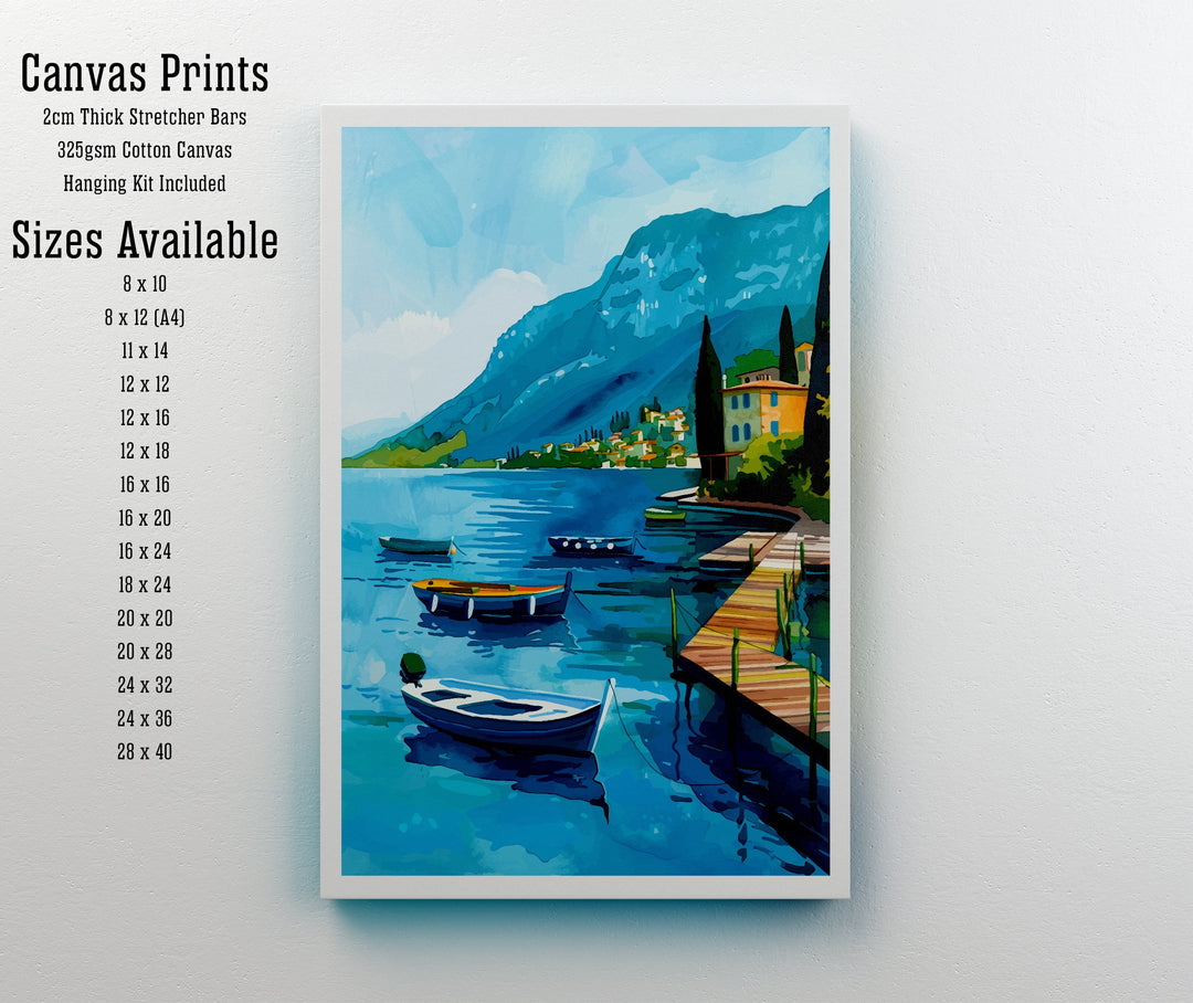 Lake Garda Italy Travel Print Wall Decor Wall Art Lake Garda Wall Hanging Home Décor Lake Garda Gift Art Lovers Italian Art Lover Gift