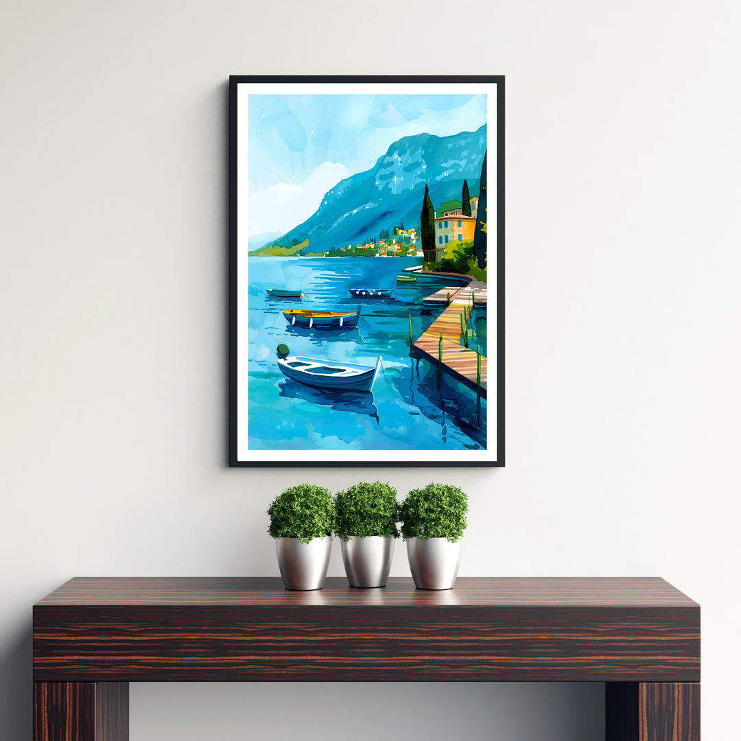 Lake Garda Italy Travel Print Wall Decor Wall Art Lake Garda Wall Hanging Home Décor Lake Garda Gift Art Lovers Italian Art Lover Gift