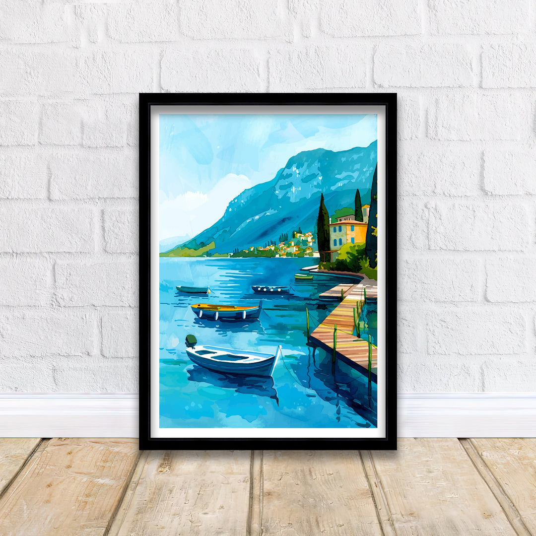 Lake Garda Italy Travel Print Wall Decor Wall Art Lake Garda Wall Hanging Home Décor Lake Garda Gift Art Lovers Italian Art Lover Gift