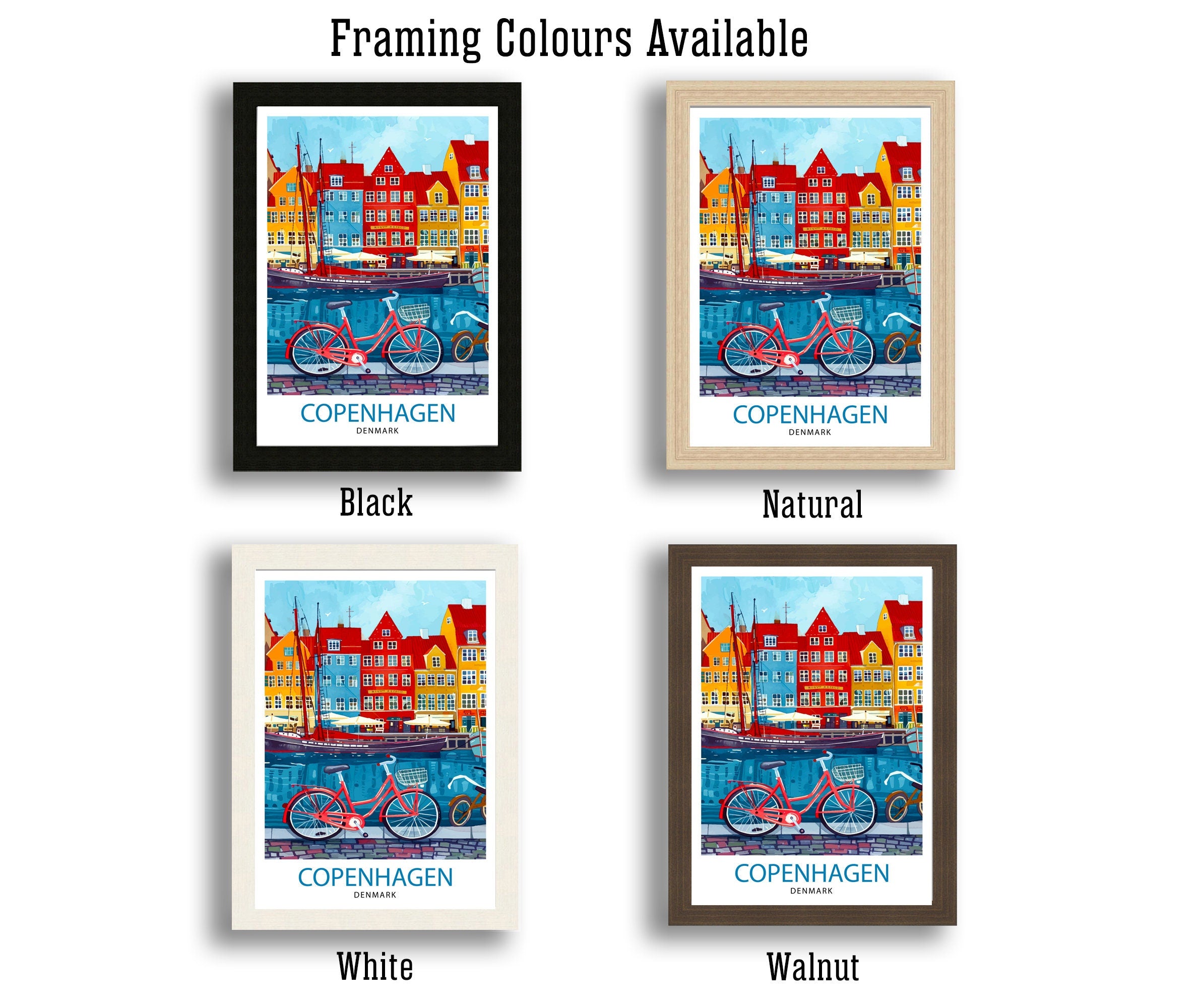 Copenhagen Denmark Travel Print Wall Decor Wall Art Copenhagen Wall Hanging Home Décor Copenhagen Gift Art Lovers Denmark Art Lover