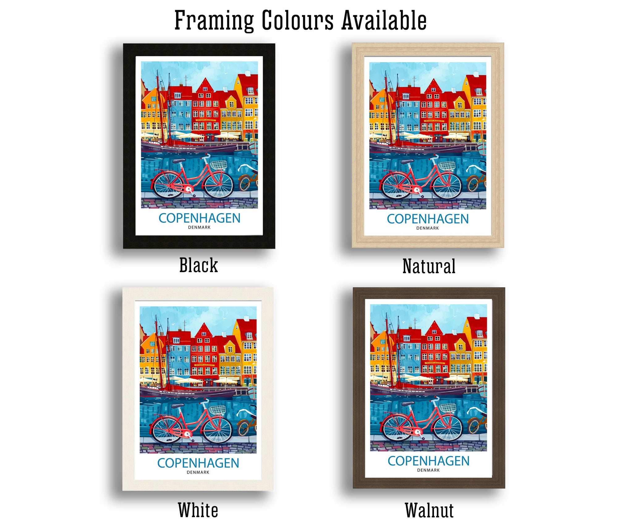 Copenhagen Denmark Travel Print Wall Decor Wall Art Copenhagen Wall Hanging Home Décor Copenhagen Gift Art Lovers Denmark Art Lover