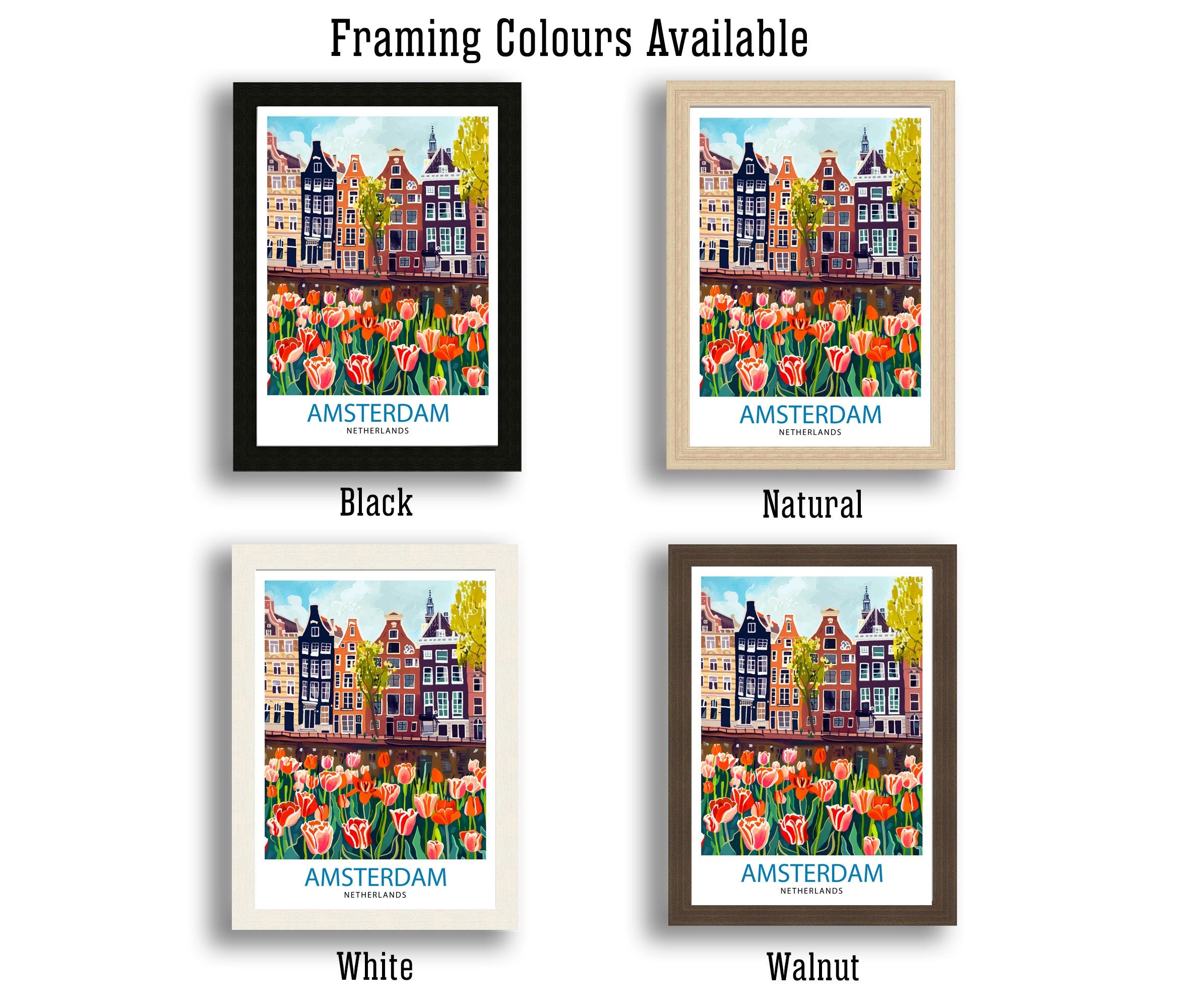 Amsterdam Netherlands Travel Print Wall Decor Wall Art Amsterdam Wall Hanging Home Décor Amsterdam Gift Art Lovers Netherlands Art