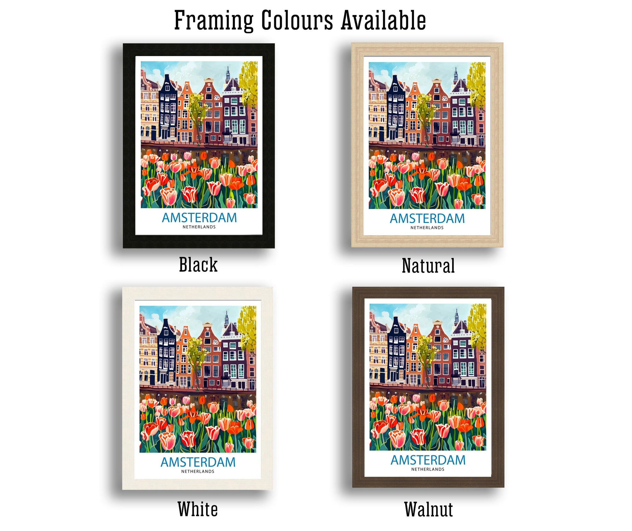 Amsterdam Netherlands Travel Print Wall Decor Wall Art Amsterdam Wall Hanging Home Décor Amsterdam Gift Art Lovers Netherlands Art