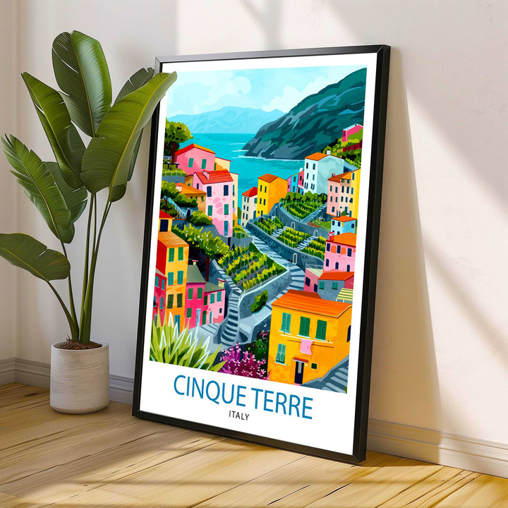 Cinque Terre Italy Travel Poster Cinque Terre