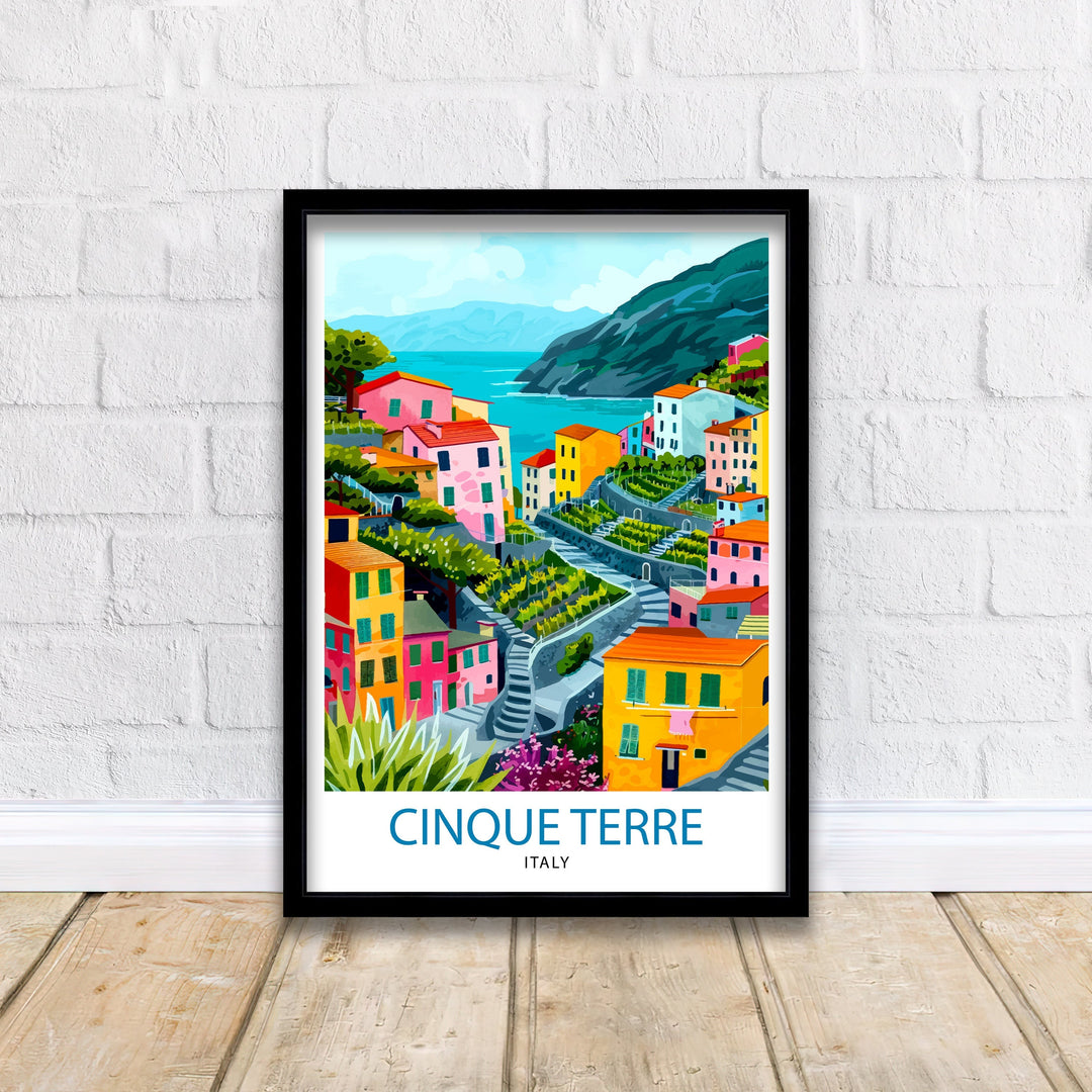 Cinque Terre Italy Travel Poster Cinque Terre