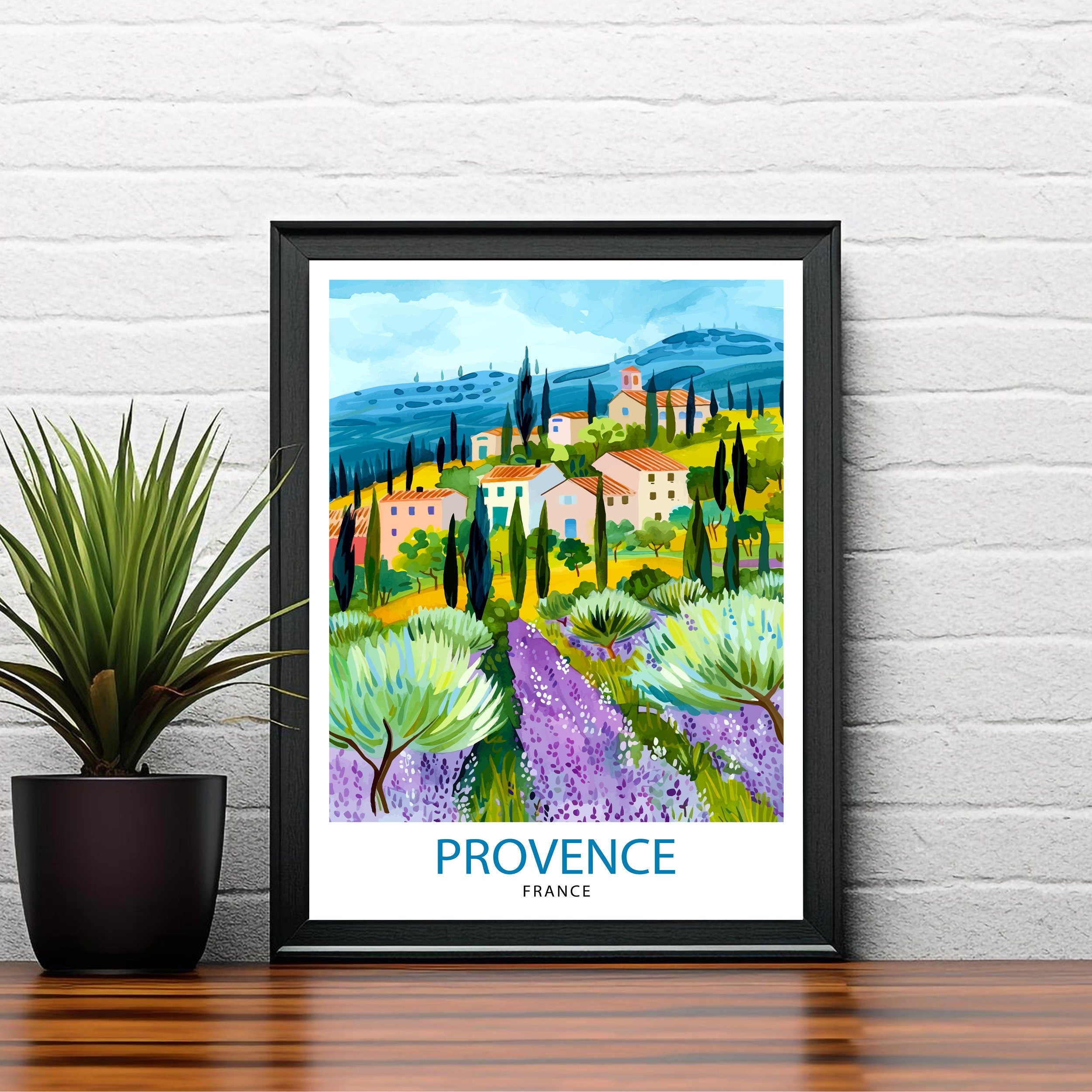 Provence France Travel Print Wall Decor Wall Art Provence Wall Hanging Home Décor Provence Gift Art Lovers France Art Lover Gift Print Art
