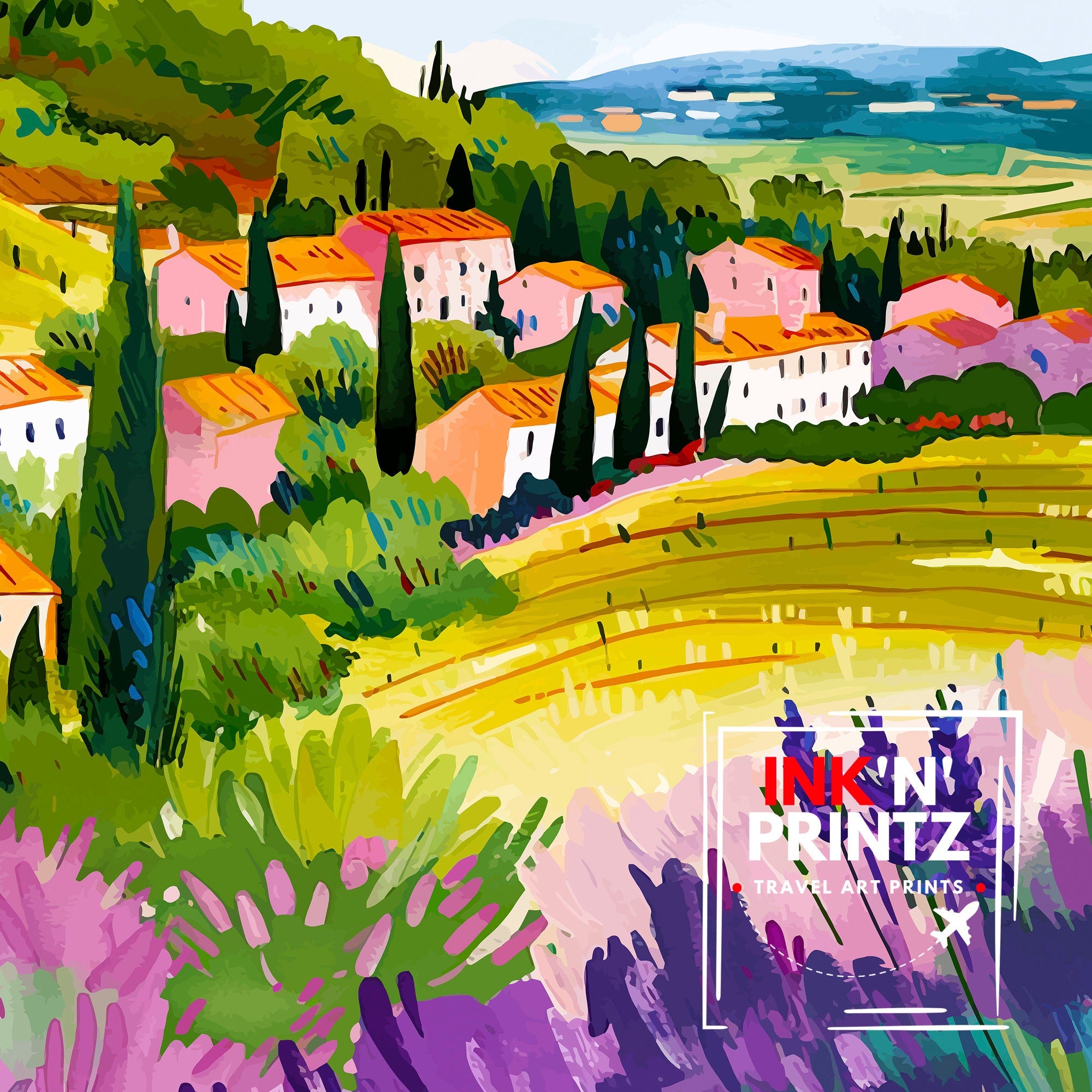 Provence France Travel Print Wall Decor Wall Art Provence Wall Hanging Home Décor Provence Gift Art Lovers France Art Lover Gift Print Art