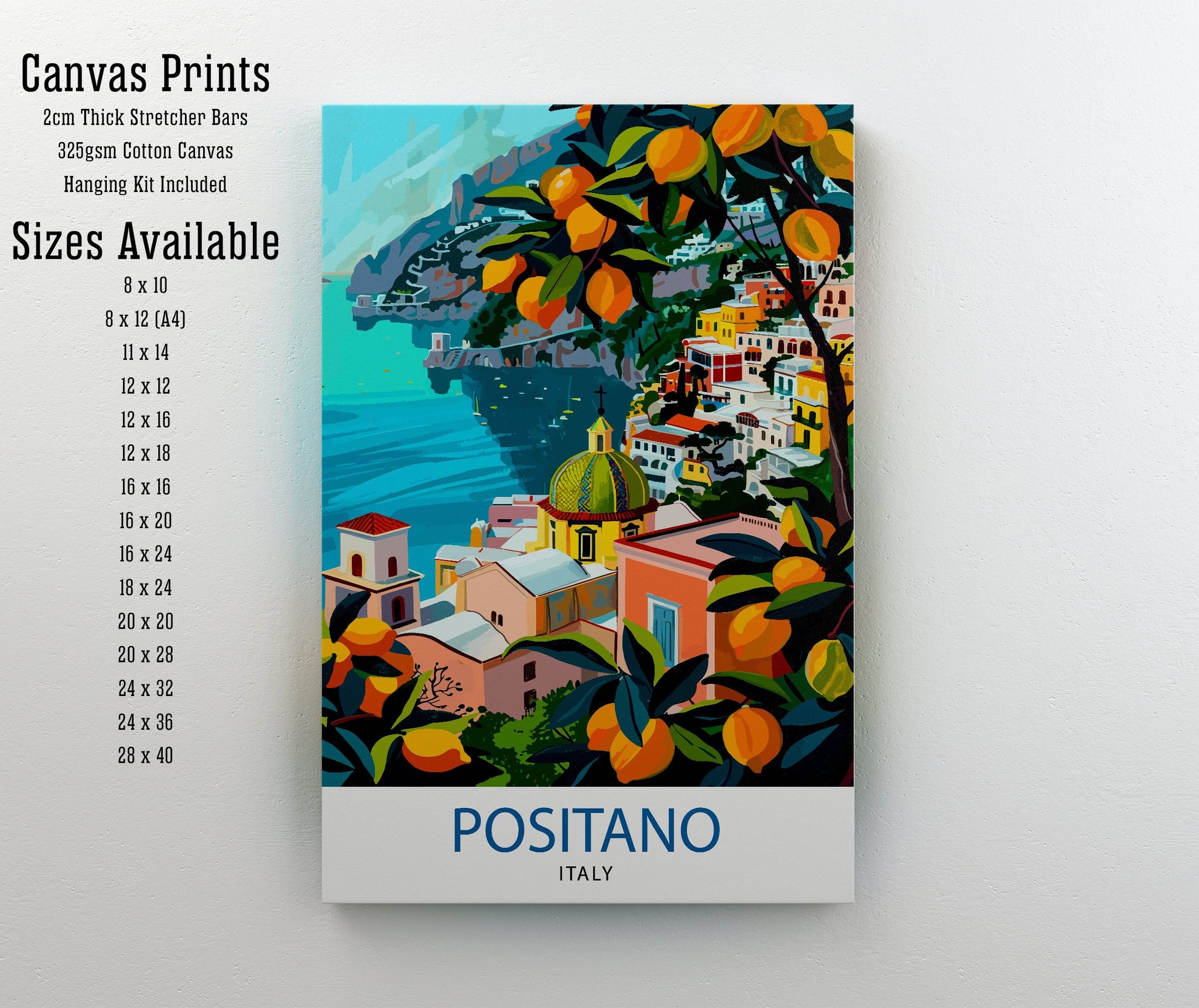 Positano Italy Travel Print Positano Wall Decor Positano Poster Italy Travel Prints Positano Art Print Positano Italy Illustration